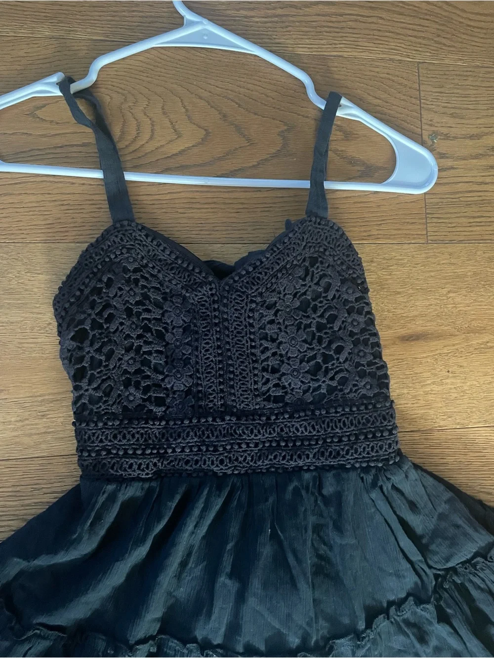 Rare Editions Girls Gauze Lace Bodice Cutout Back Dress Size 12